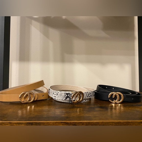 Accessories - Fashion CC Belt Mini Set - Black, Tan, and Snake Print